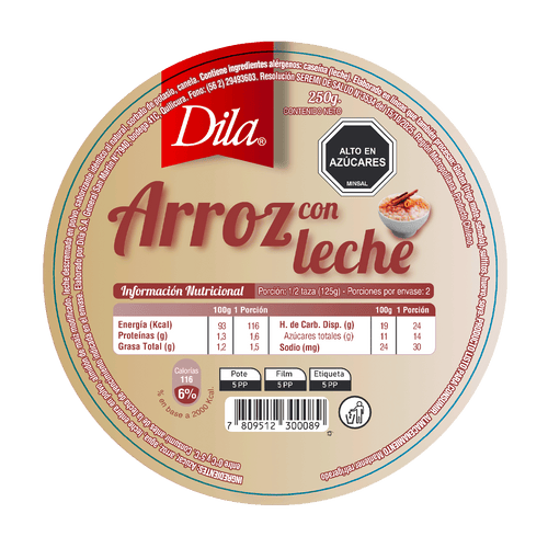 Arroz con leche 250g (CAJA x 6 UN)
