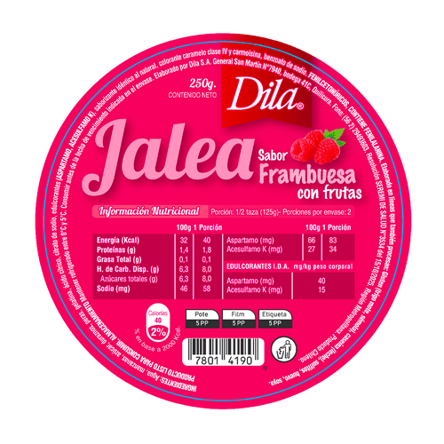 Jalea de frambuesa 250g (CAJA x 6 UN)
